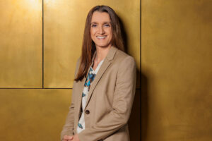Portrait von Nicole Agudo Berbel, Vorsitzende des Vorstands der DTVP