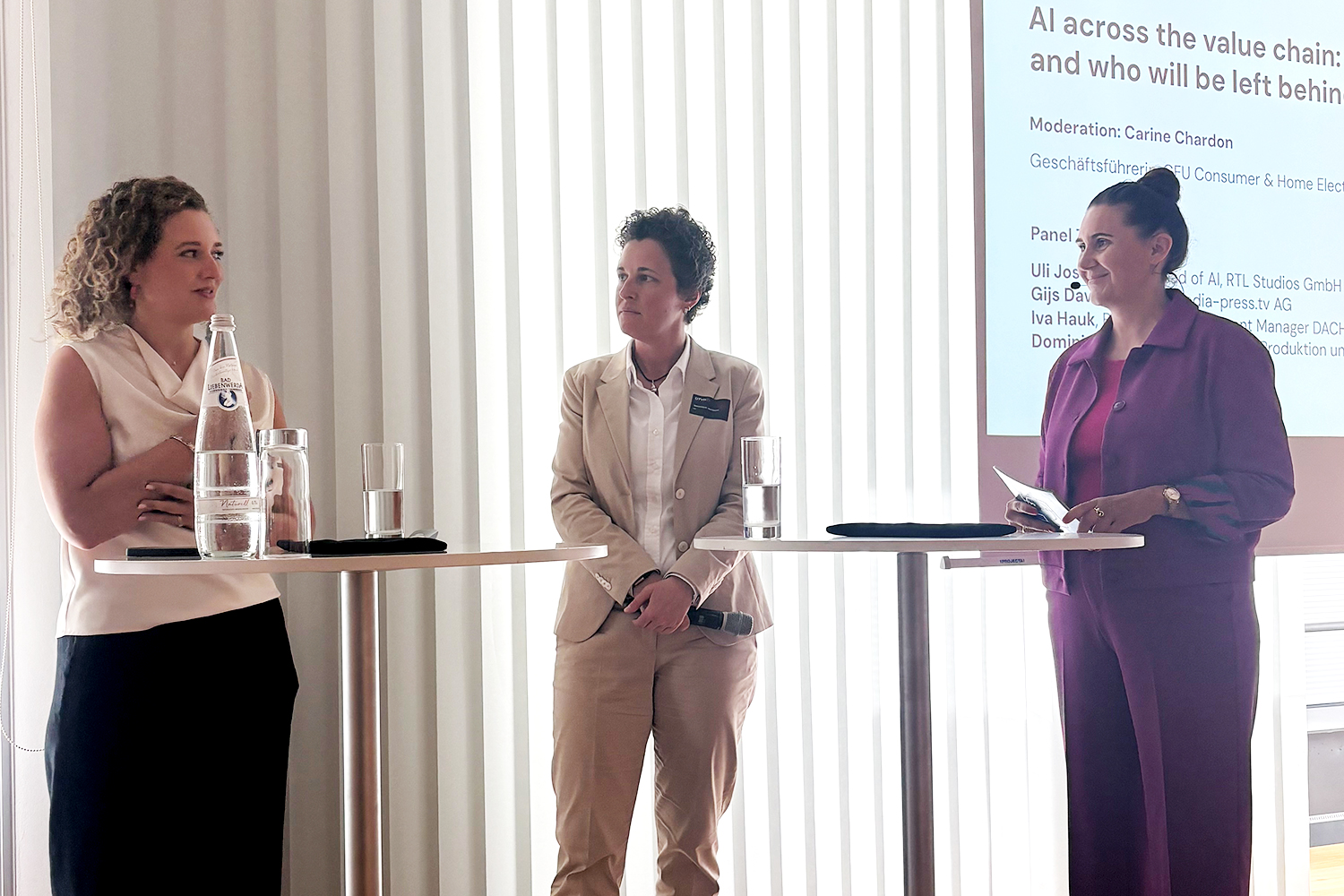 Panel Diskussion zur MIP#7 mit Carine Chardon sowie Dominique Hoffmann und Iva Hauk
